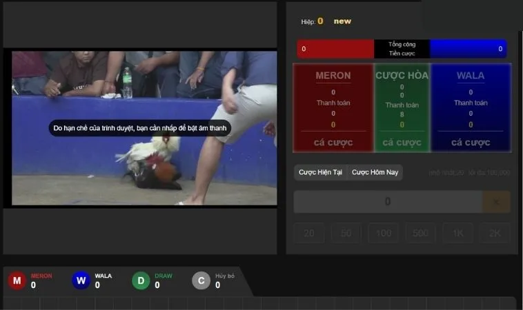 Các cửa cược tại sảnh Đá Gà Sabong Tại Vui123