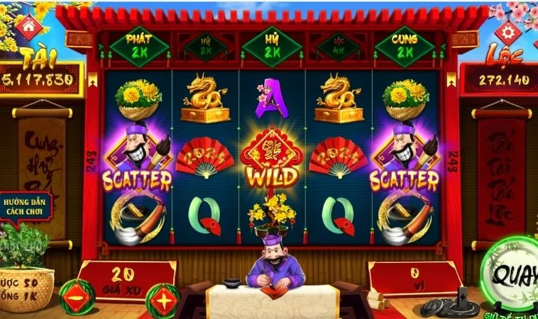 Các biểu tượng trong game Nổ Hũ Ông Đồ Tại Vui123